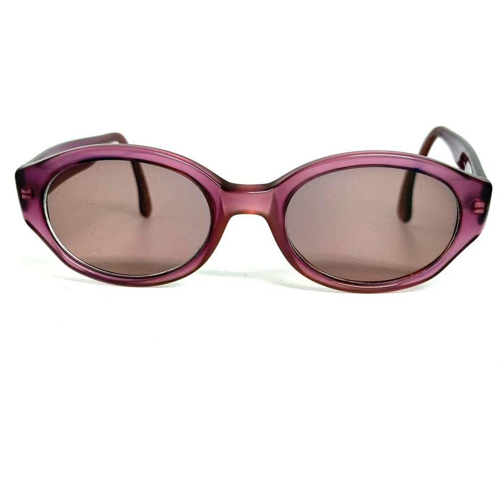 Calvin Klein 619S 071 Translucent Purple Oval Sunglasses Made in Italy Vintage